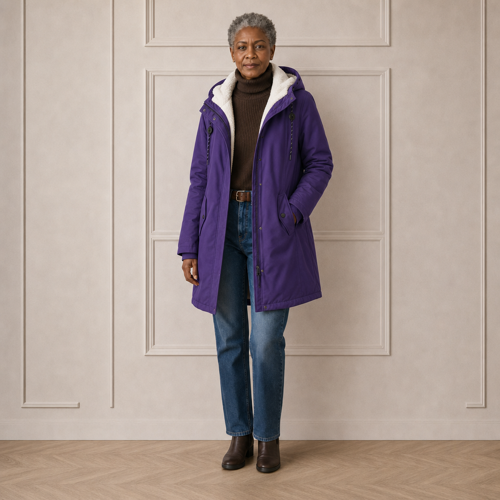 Everest | Cozy Hooded Cold Weather Coat — Winter Plum