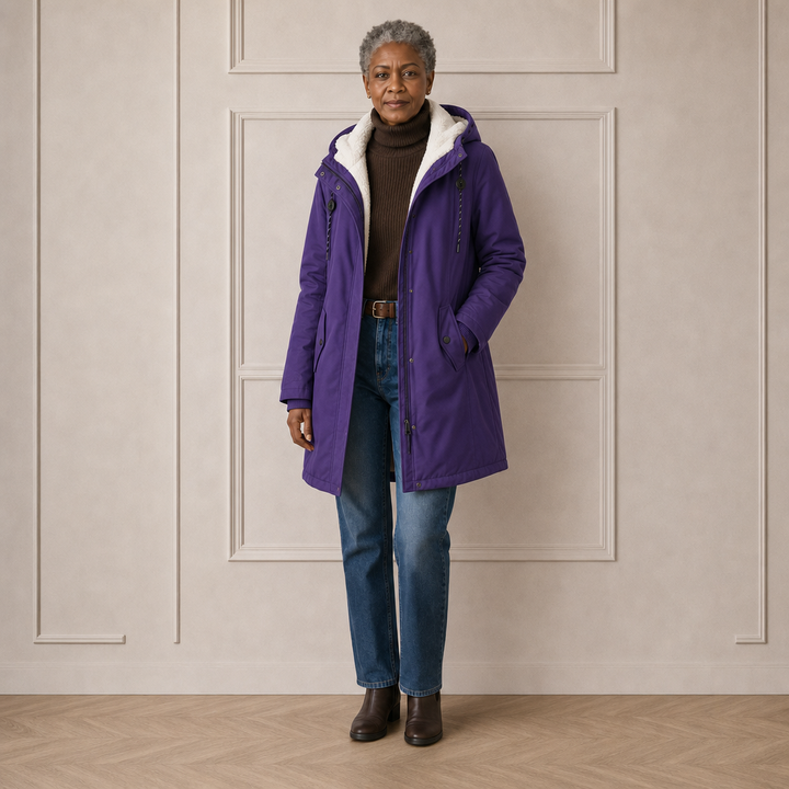 Everest | Cozy Hooded Cold Weather Coat — Winter Plum