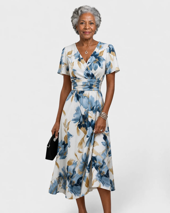 Lumi | Floral Wrap Midi Dress