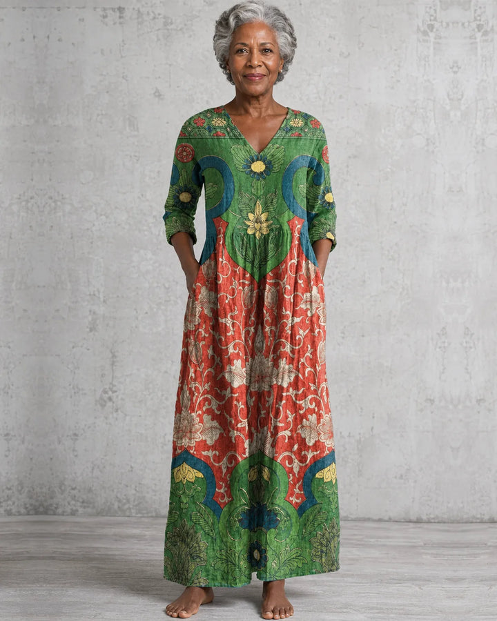 Judith | Vintage Floral Maxi Dress