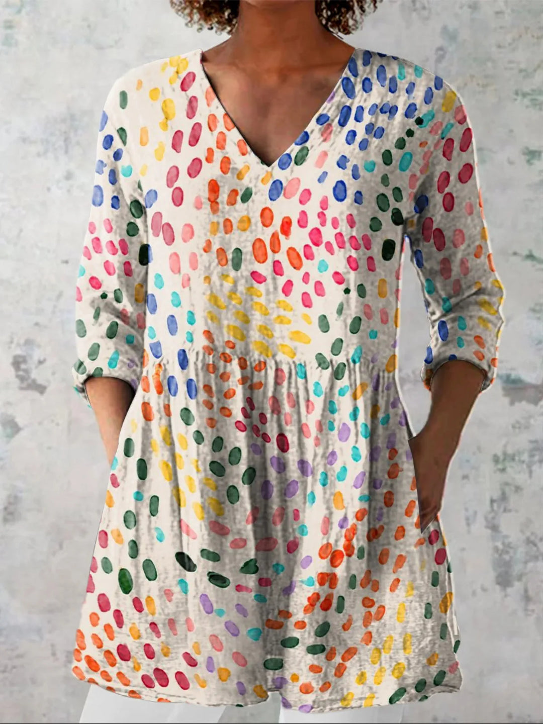 Zola | Long Blouse with V-Neck
