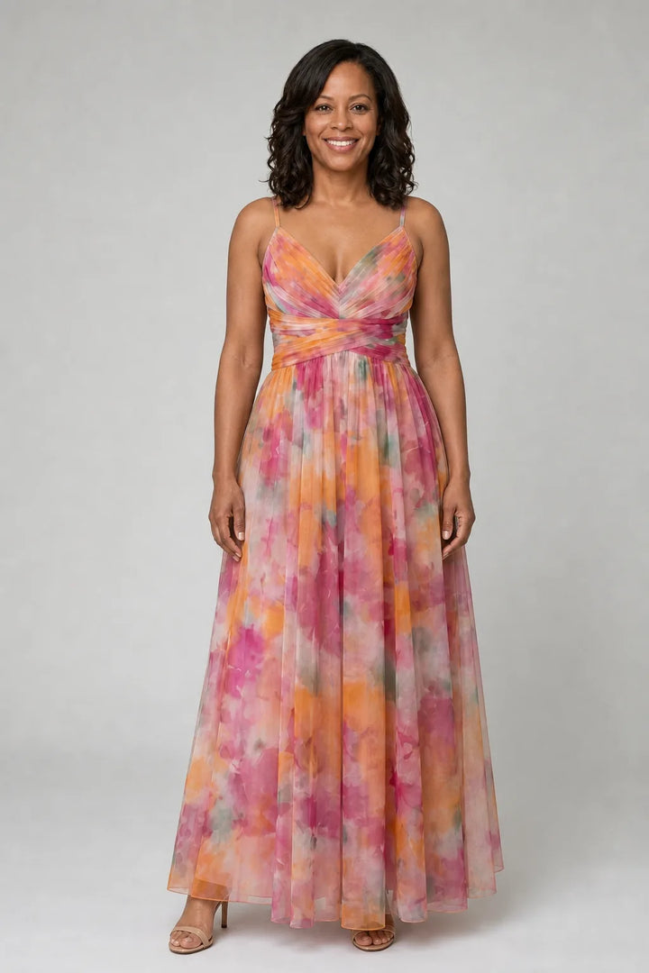 Isel | Soft Wrap Maxi Dress — Multicolor