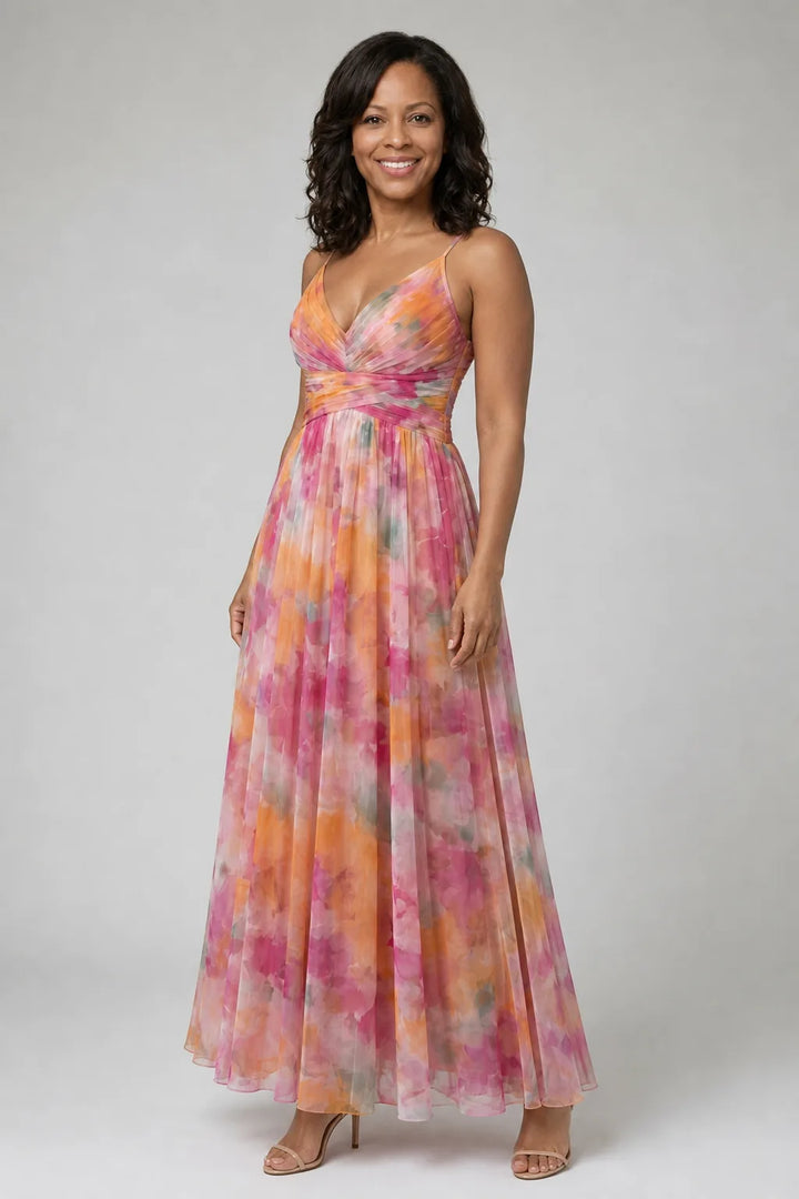 Isel | Soft Wrap Maxi Dress — Multicolor