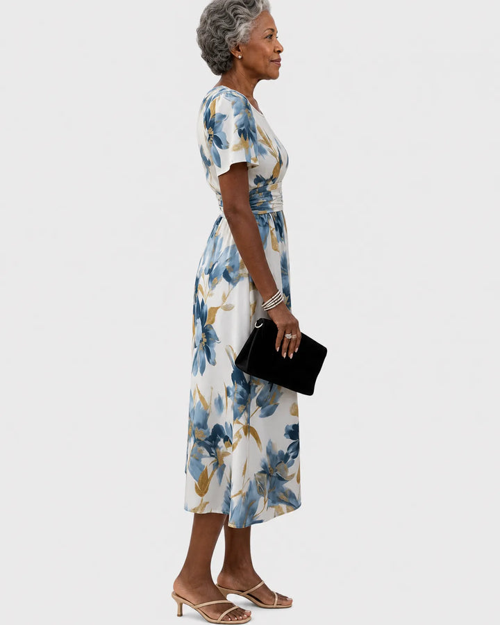 Lumi | Floral Wrap Midi Dress