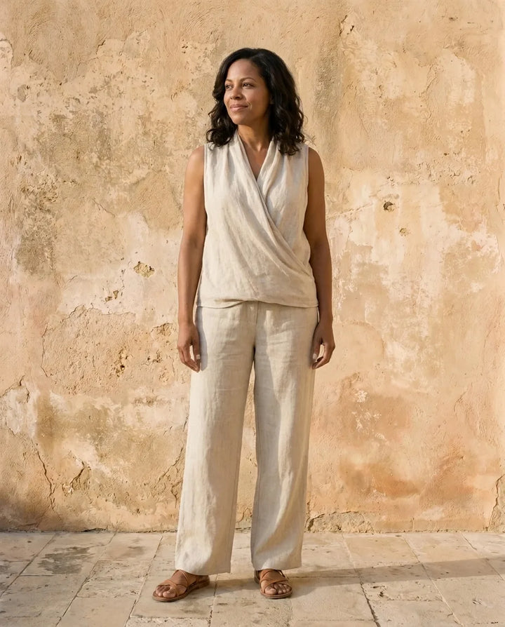 Genevieve | Relaxed Linen-Blend Three-Piece Set