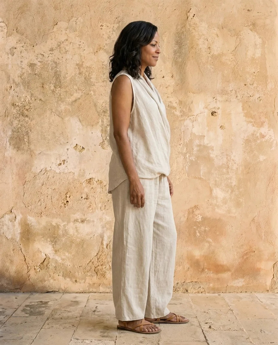 Genevieve | Relaxed Linen-Blend Three-Piece Set