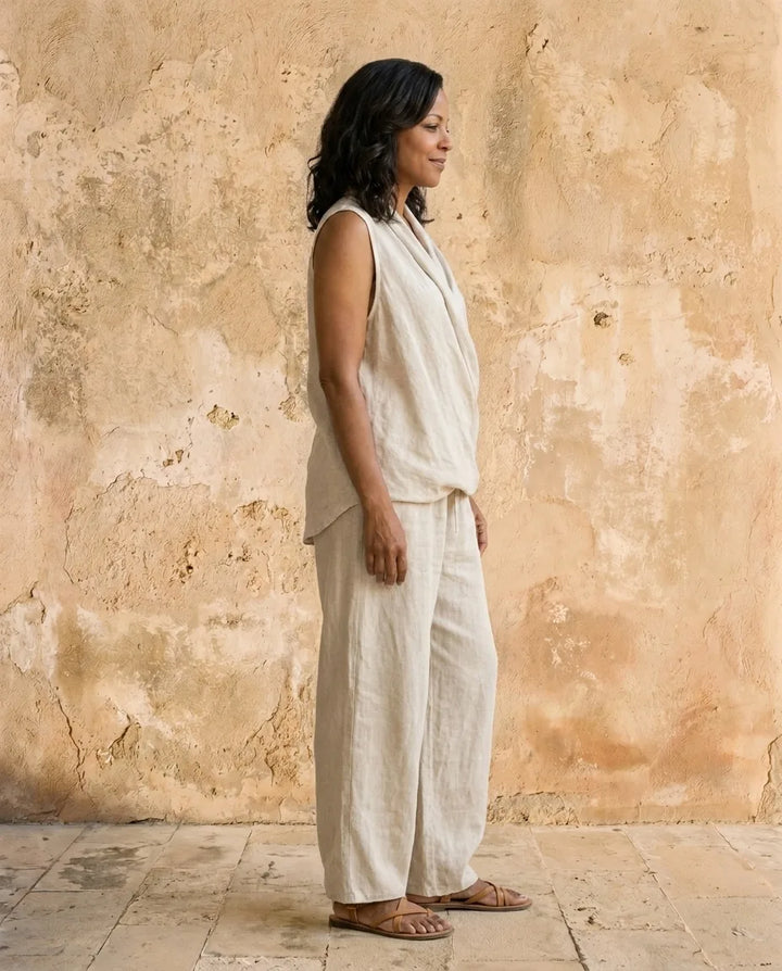 Genevieve | Relaxed Linen-Blend Three-Piece Set