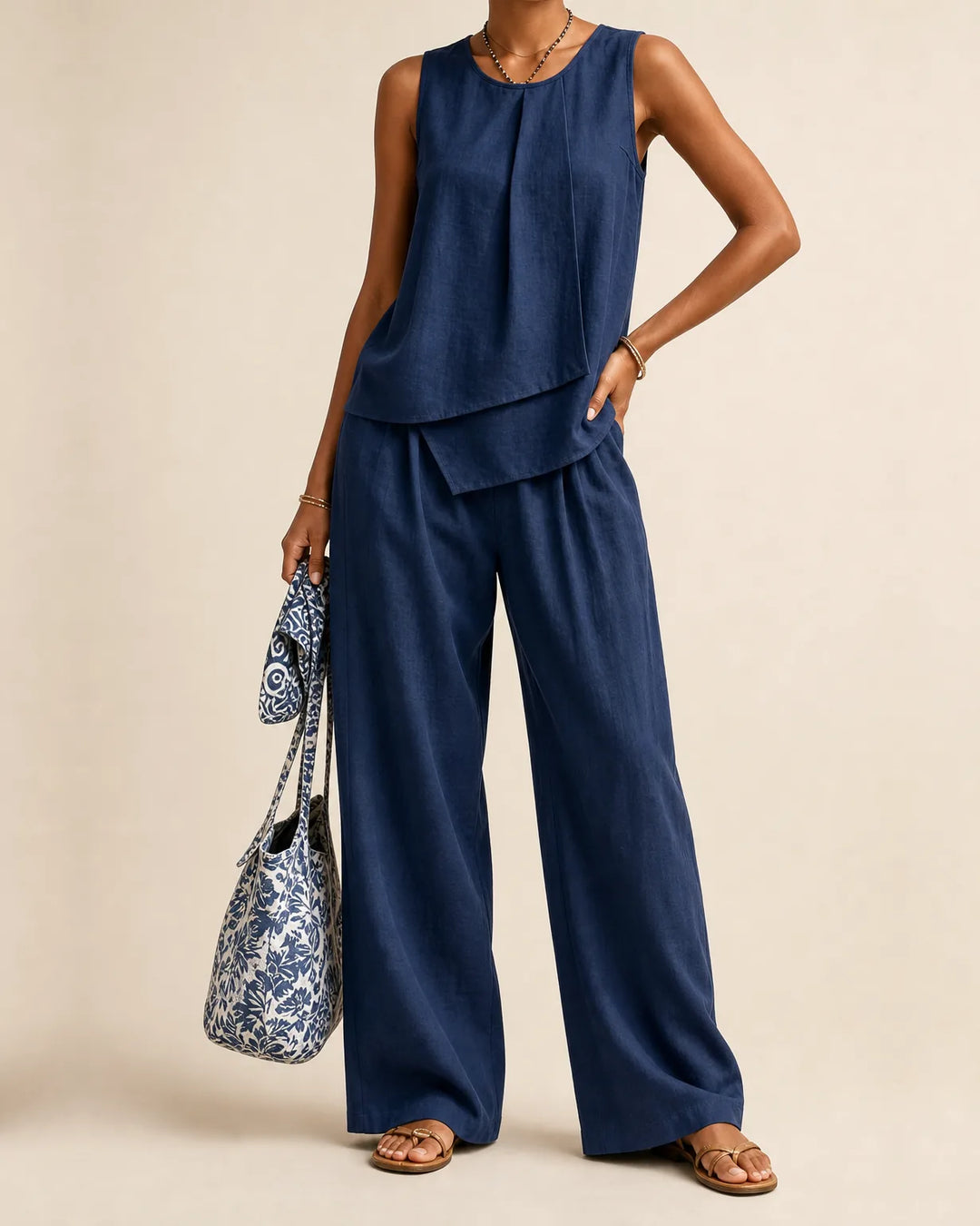 Yasmin | Sleeveless Top & Wide-Leg Set