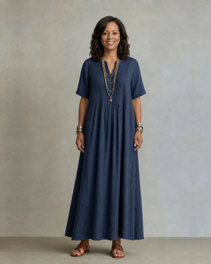 Livia Pintuck Maxi Dress