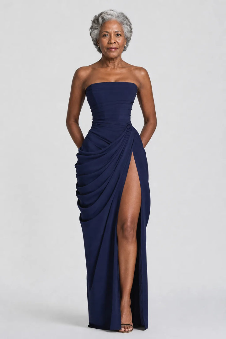 Yinka | Bustier Maxi Dress with Side Slit