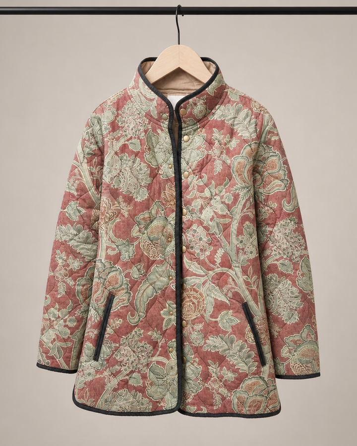Naya | Vintage Floral Casual Quilted Jacket