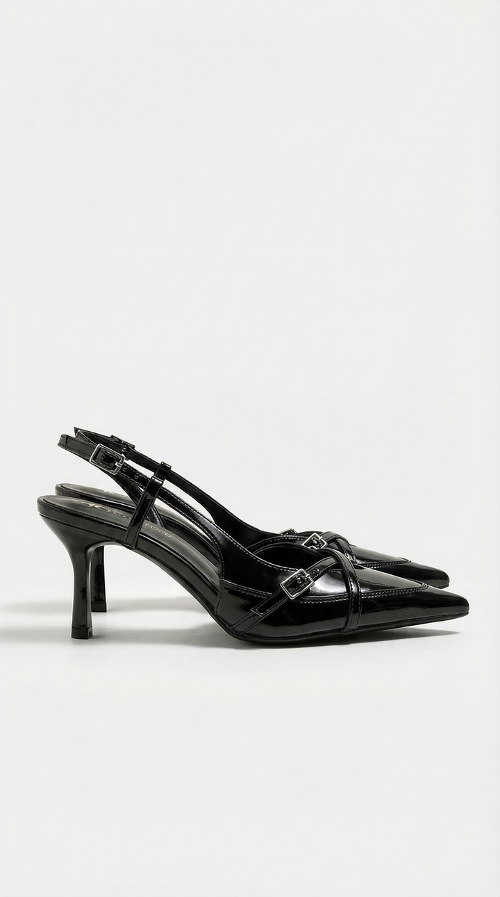 Harriette | Buckle Slingback Pumps