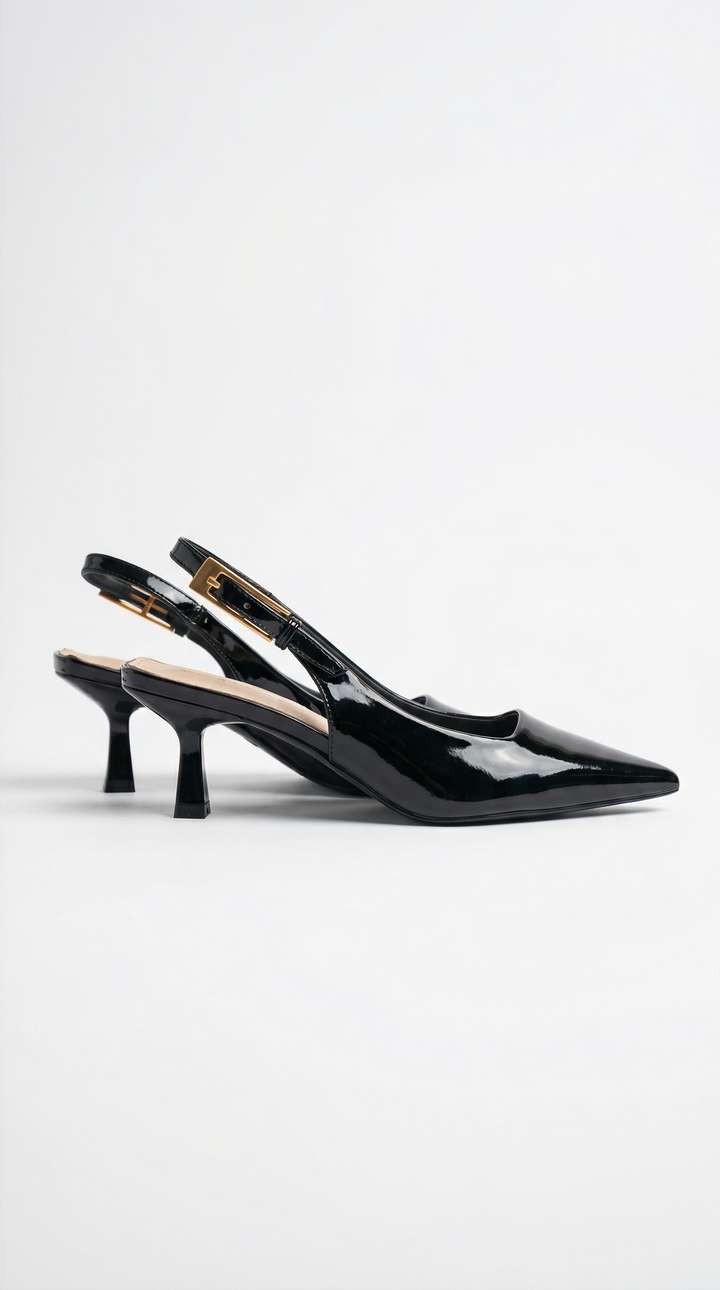 Pearline | Low Slingback Patent Pumps