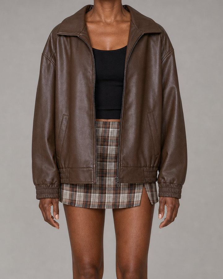 Nicola | Relaxed Zip-Up Bomber Jacket