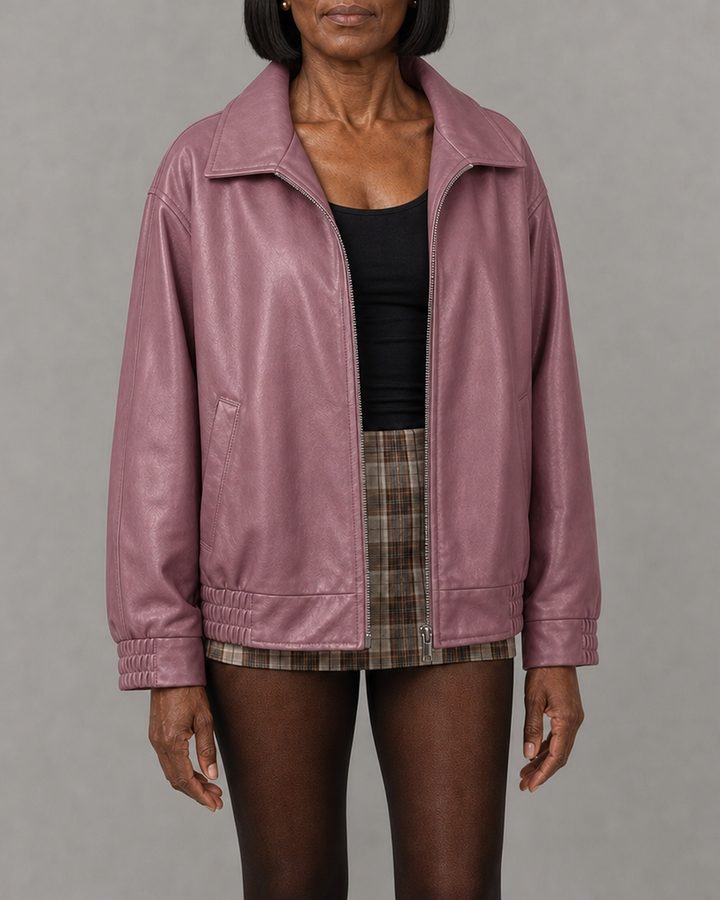 Hattie | Relaxed Zip-Up Bomber Jacket