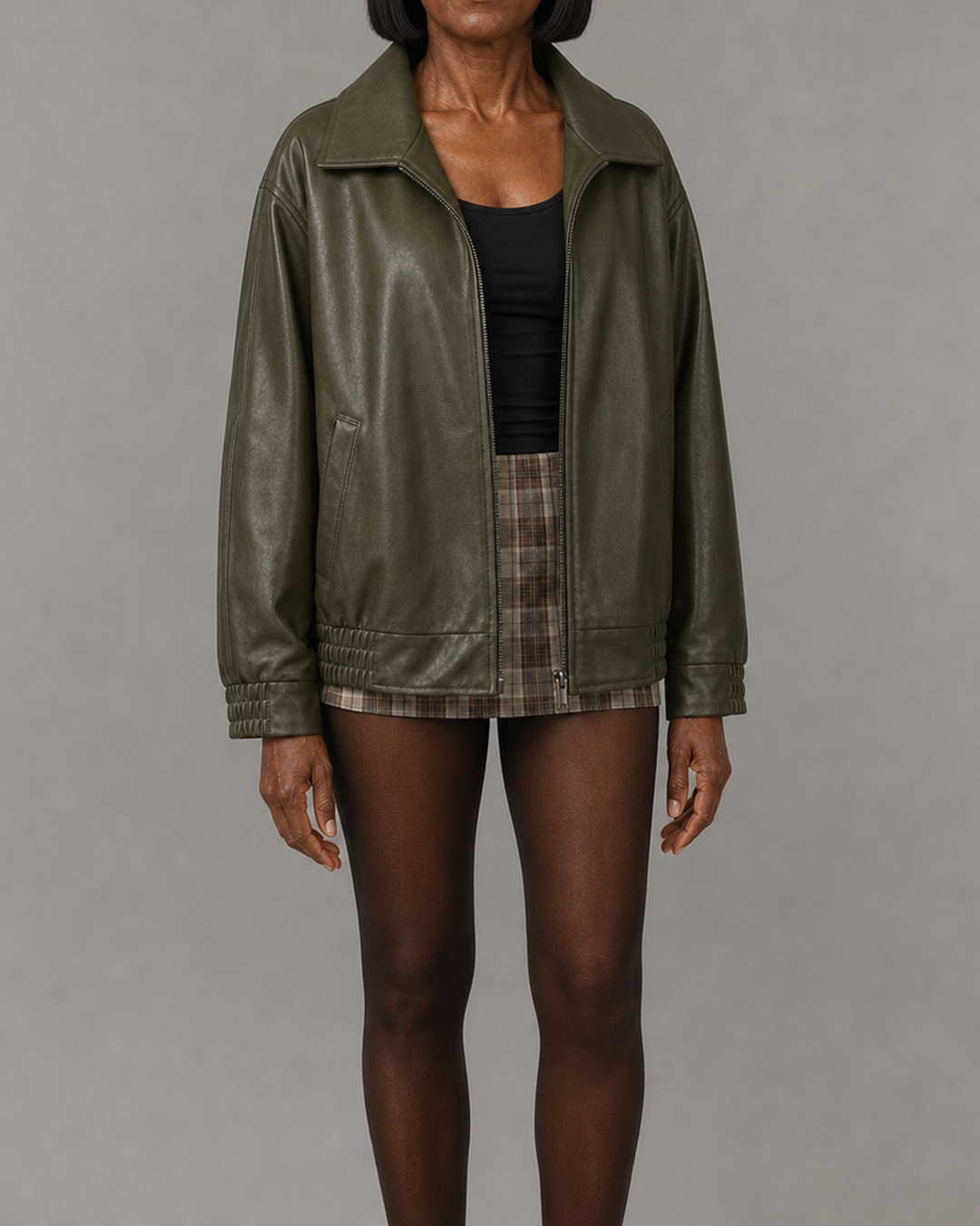Hattie | Relaxed Zip-Up Bomber Jacket