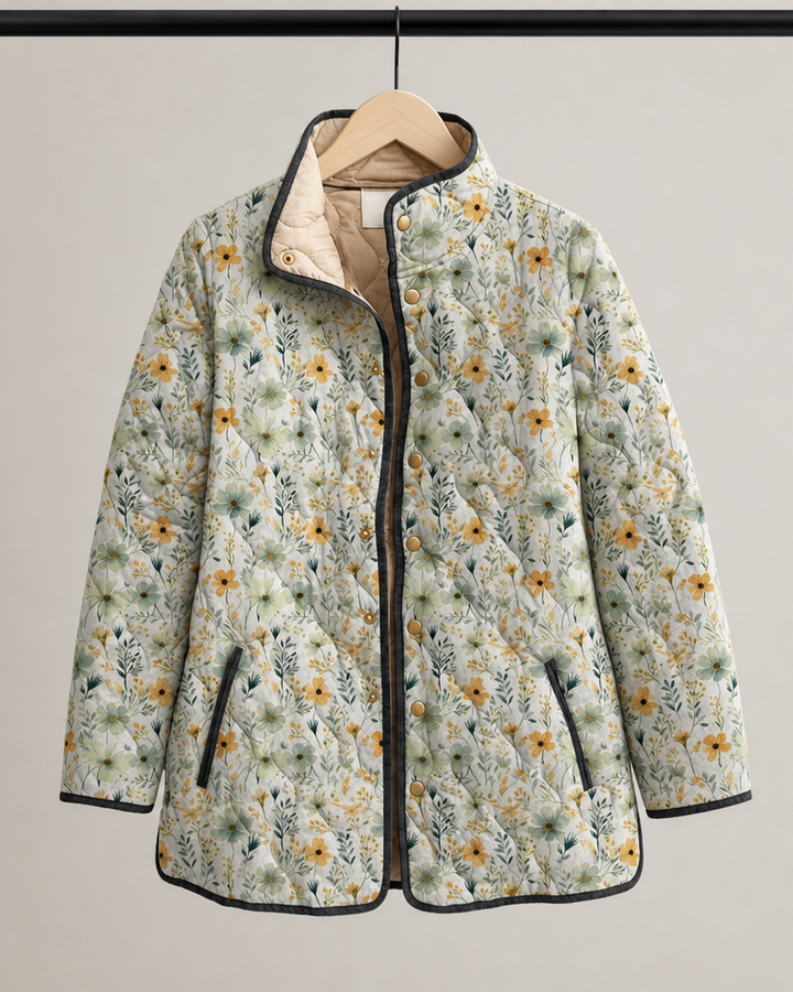 Nola | Delightful Floral-Printed Quilted Jacket