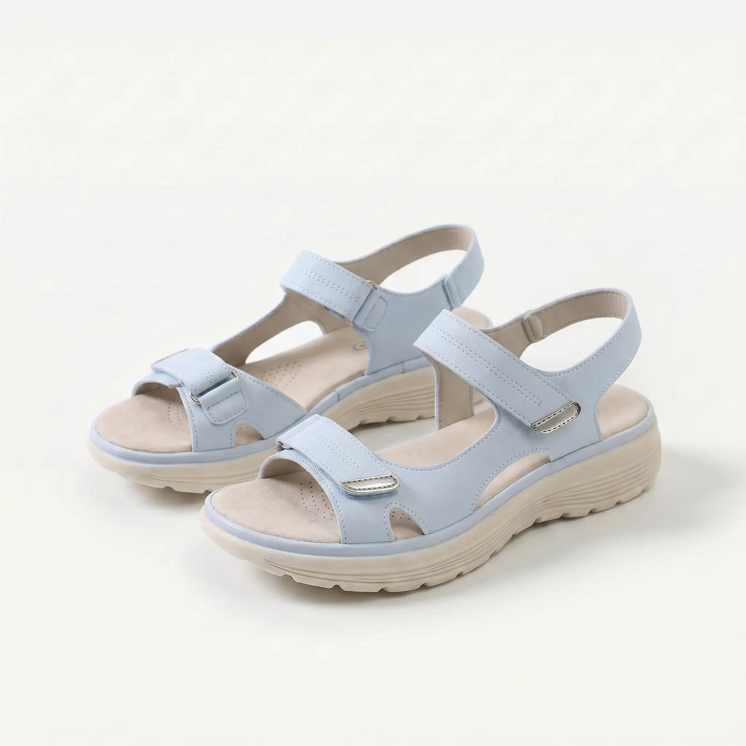 Noreen | Adjustable Comfort Sandals — Light Blue