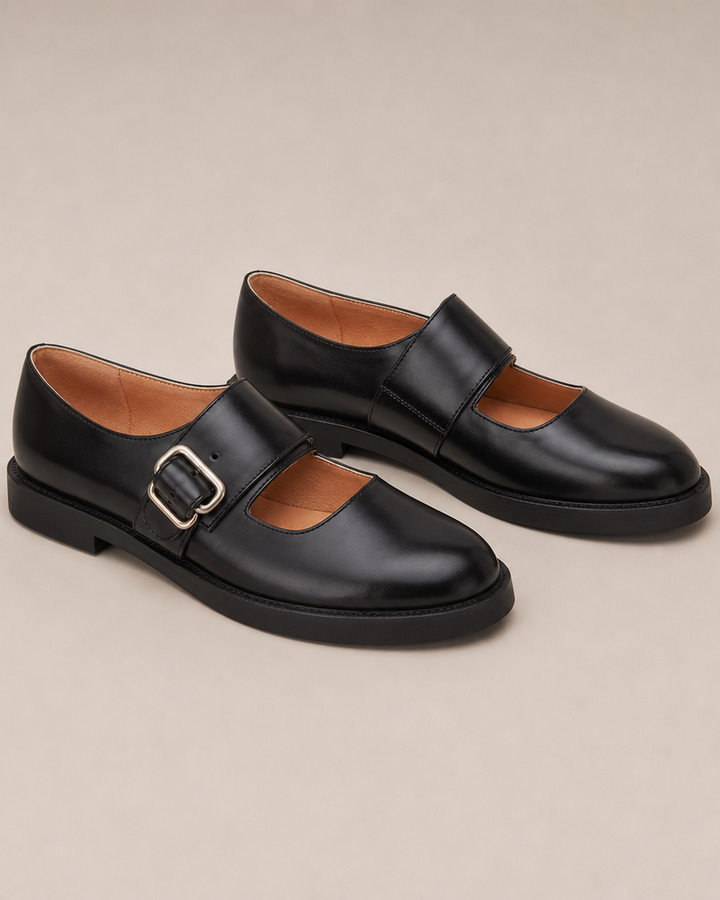 Nancy | Adjustable Strap Mary Jane Flats