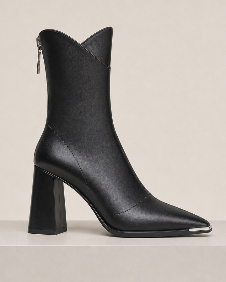 Charmaine | Chelsea Ankle Boots With Metal Toe