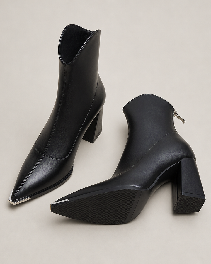 Charmaine | Chelsea Ankle Boots With Metal Toe