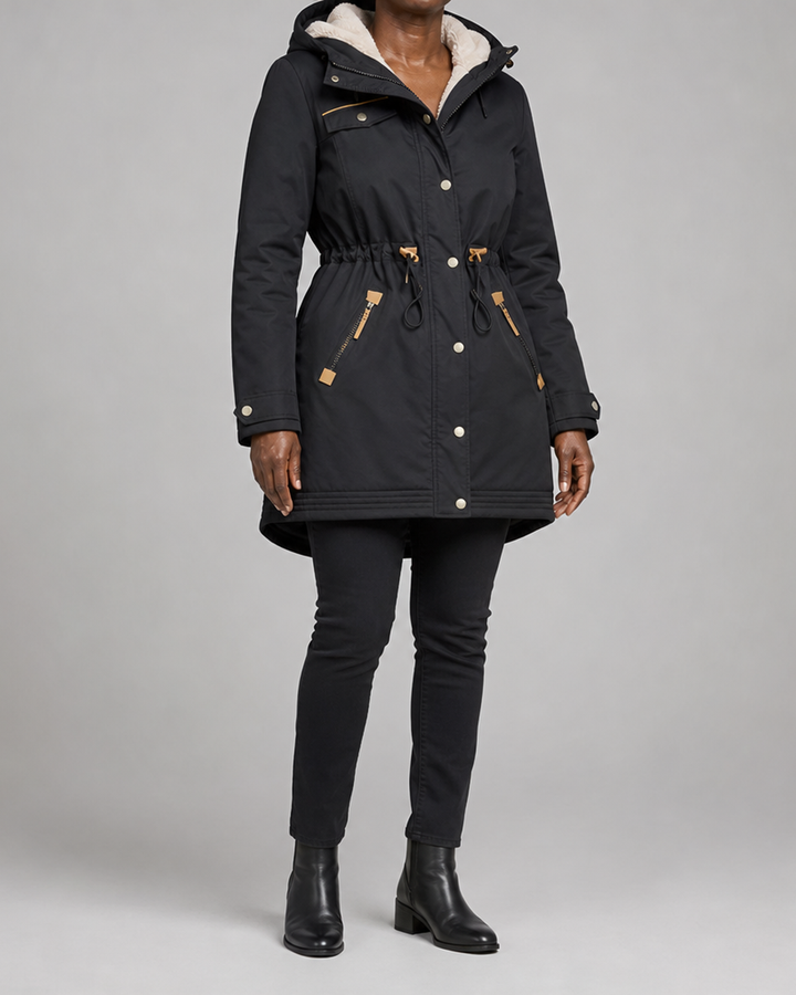 Odetta | Parka With Padded Hood And Drawstring Waist