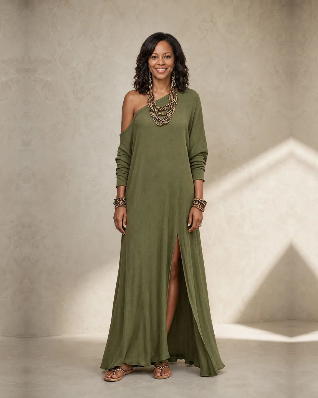 Nadira | One-Shoulder Maxi Dress