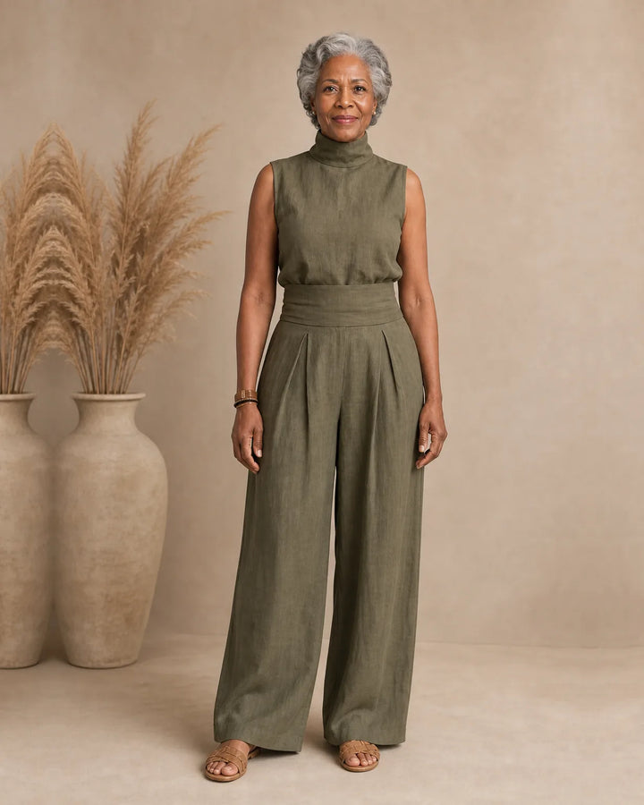 Tiana | Elegant Wide Leg Pants and Top Set