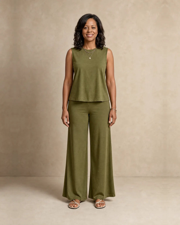 Cierra | Sleeveless Top & Wide-Leg Trouser Set