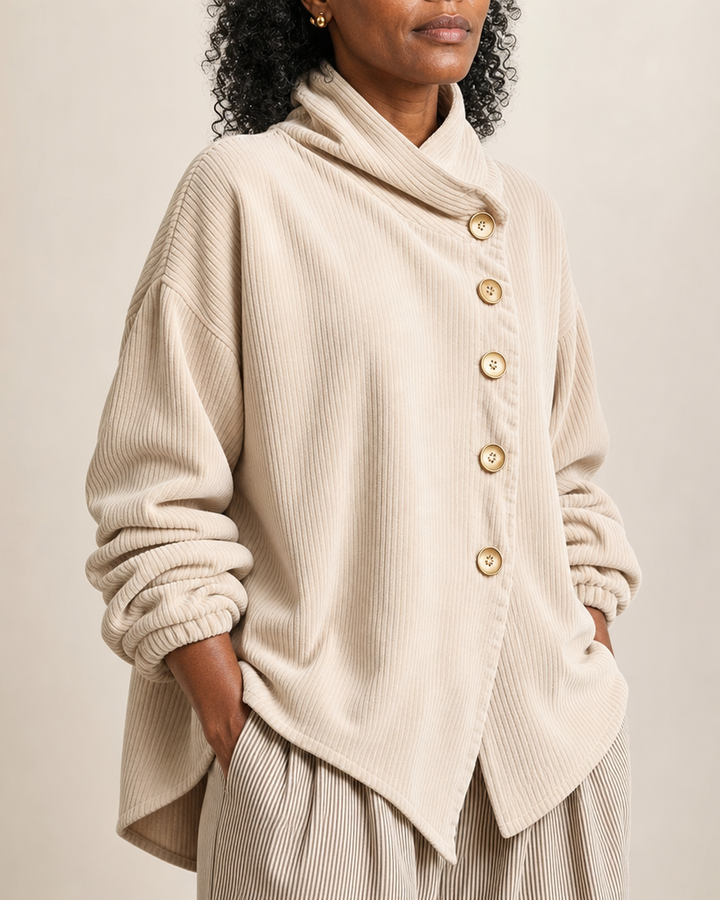 Vesta | Corduroy Button-Up Blouse