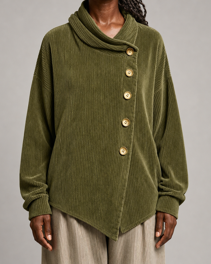 Vicki | Corduroy Button-Up Blouse
