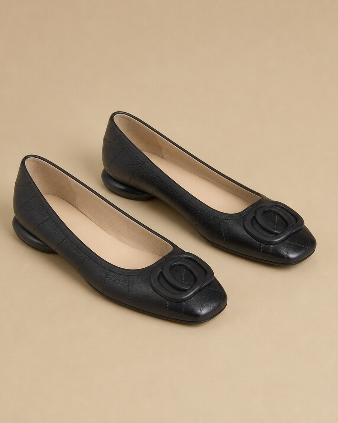 Alvina | Leather Flats