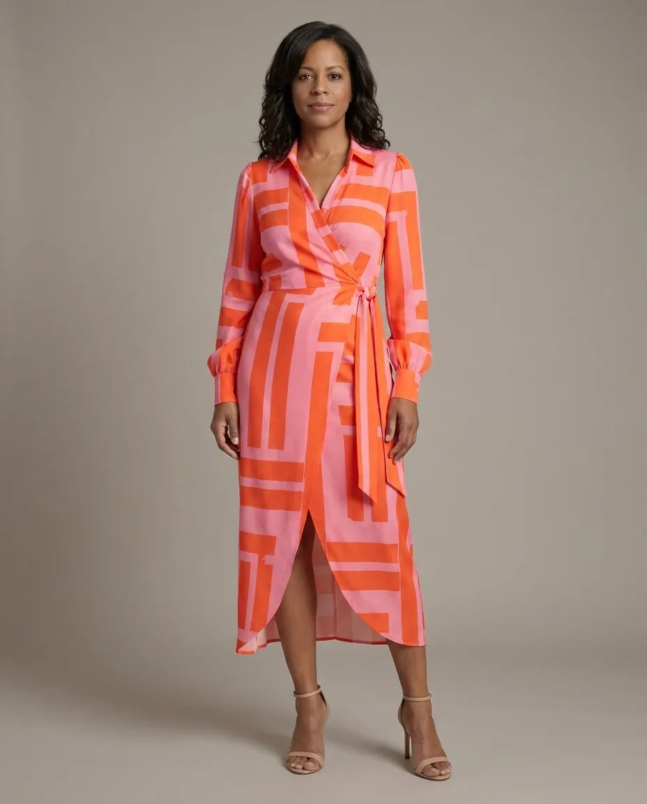 Josephine | Printed Wrap Dress