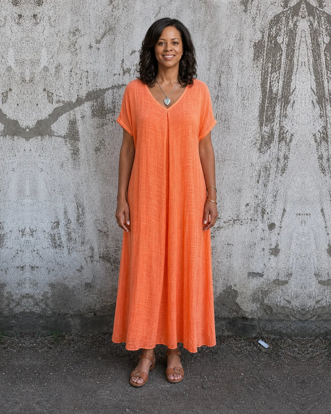 Imani | Loose-Fit V-Neck Dress