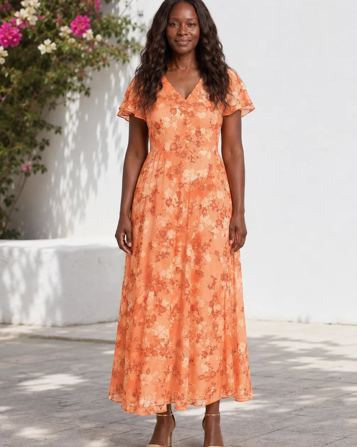 Makeda | Elegant Midi Dress