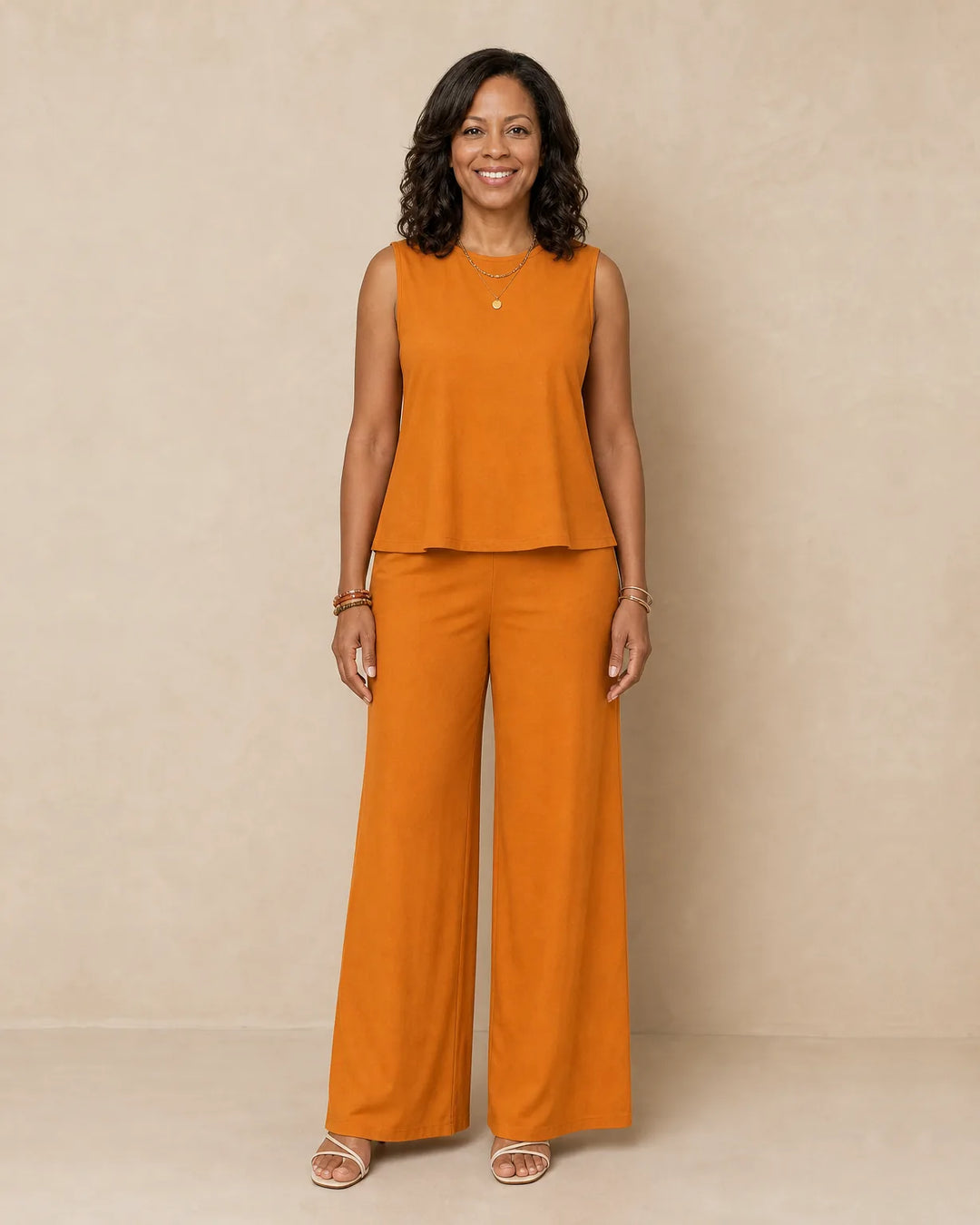 Cierra | Sleeveless Top & Wide-Leg Trouser Set