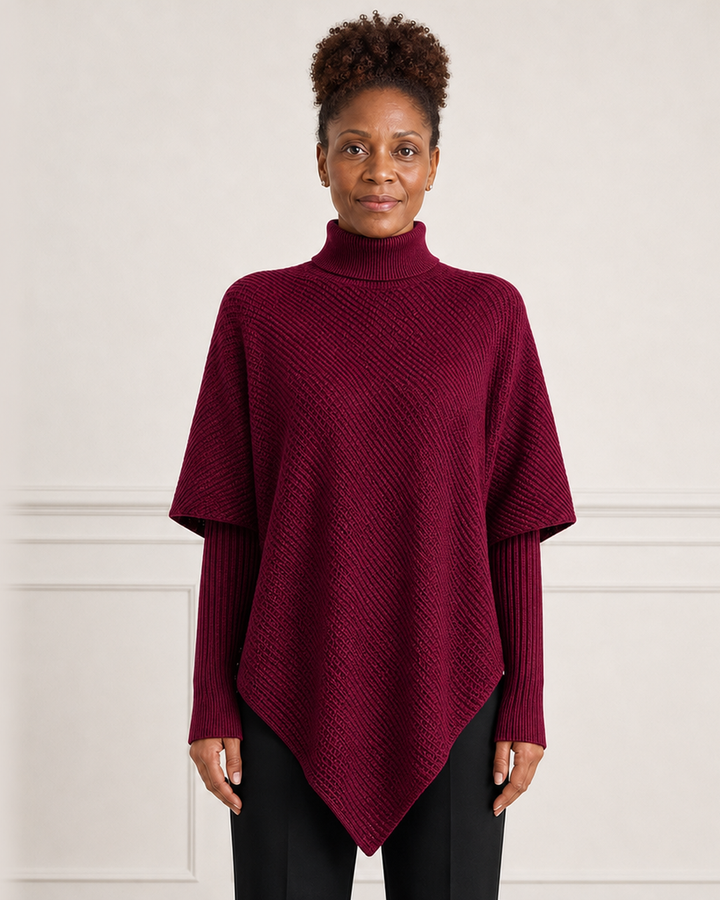 Oversized jumper met col