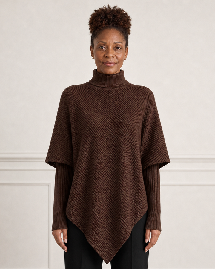 Oversized jumper met col