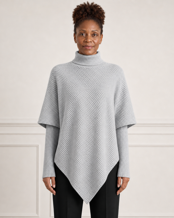 Oversized jumper met col