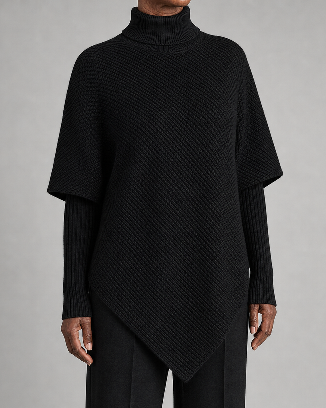 Oversized jumper met col