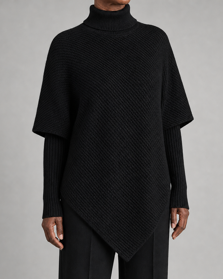 Oversized jumper met col