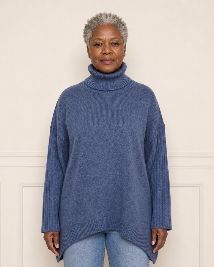 Oversized | sweater met turtle neckline