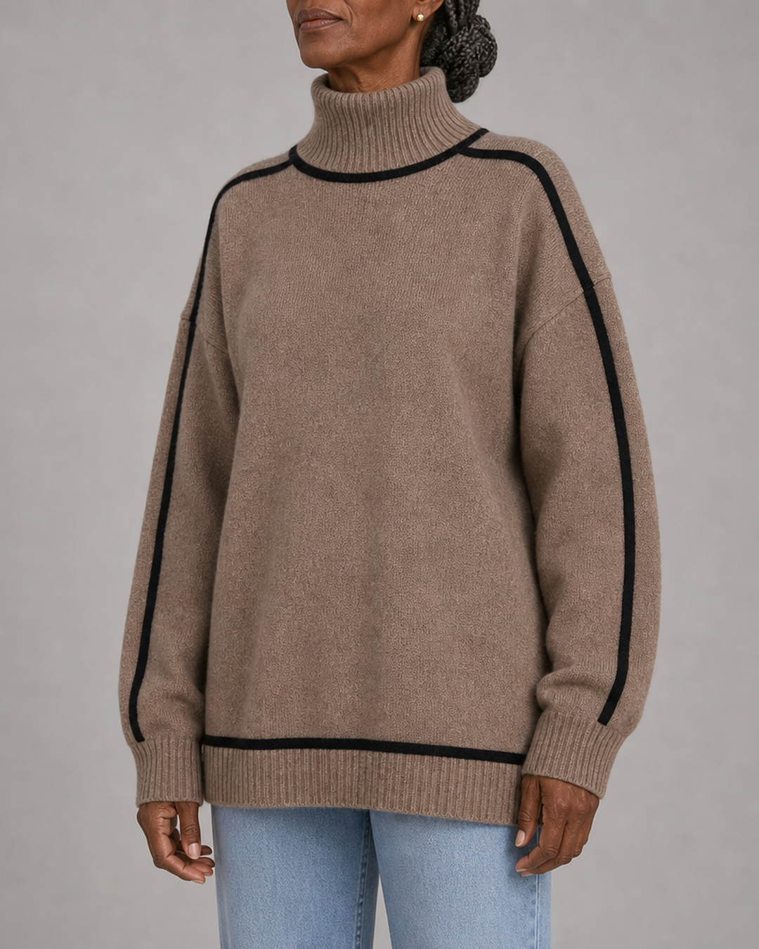 Oversized trui met col