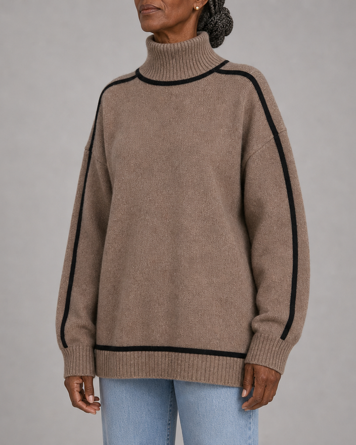 Oversized trui met col