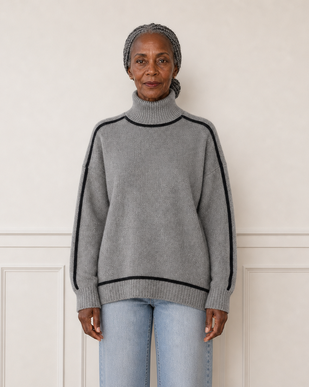 Oversized trui met col