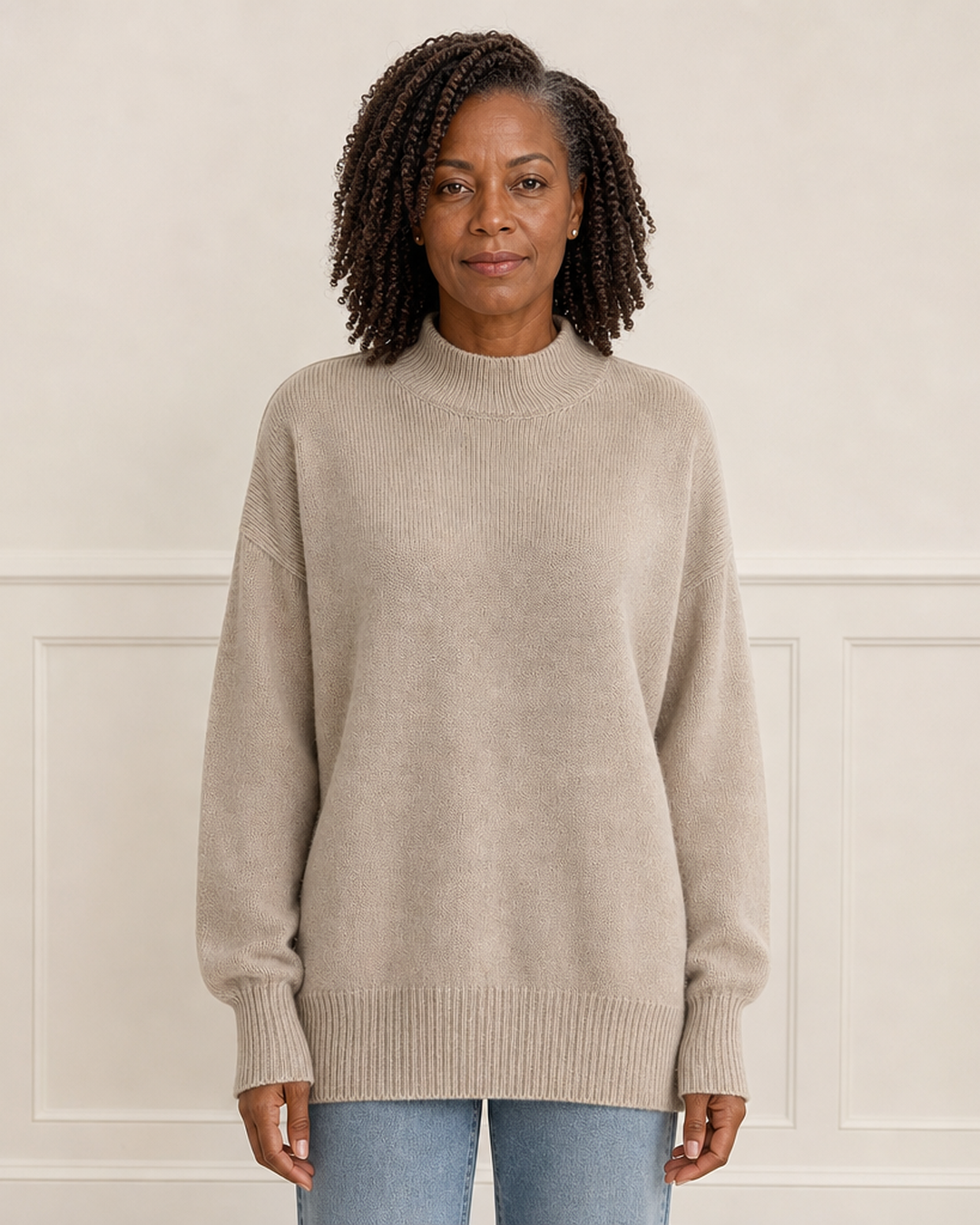 Oversized | trui met mock neck