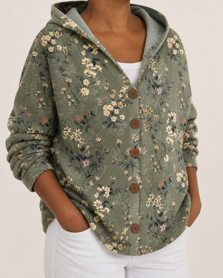 Jamie | Printed Hooded Cardigan