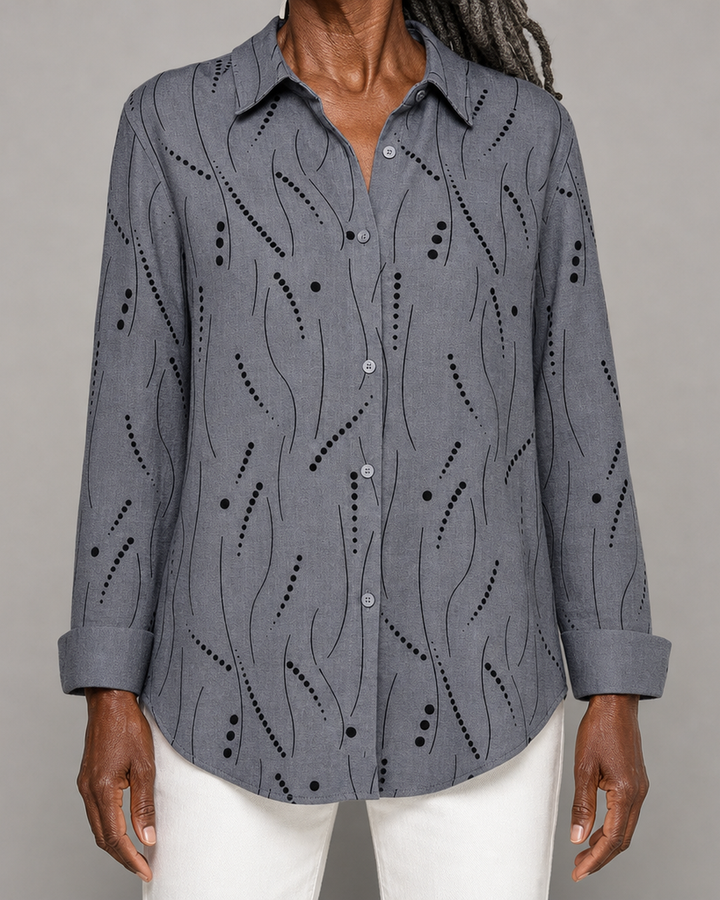 Pernella | Casual Dotted Line Pattern Blouse