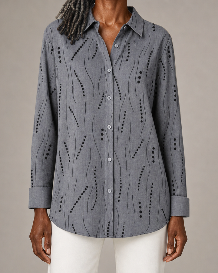 Pernella™ | Casual Dotted Line Pattern Blouse