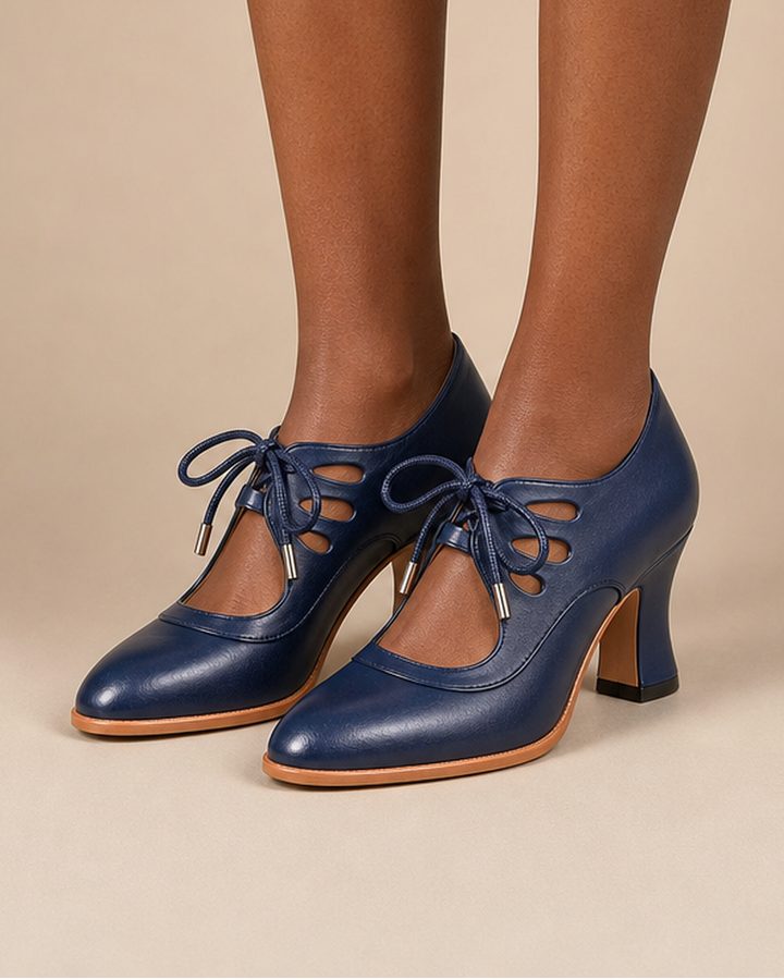 Tamara | Vintage Lace-Up Heels